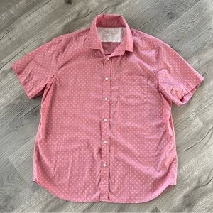 Banana Republic Casual Button Down Dress Shirt - Mens - Red